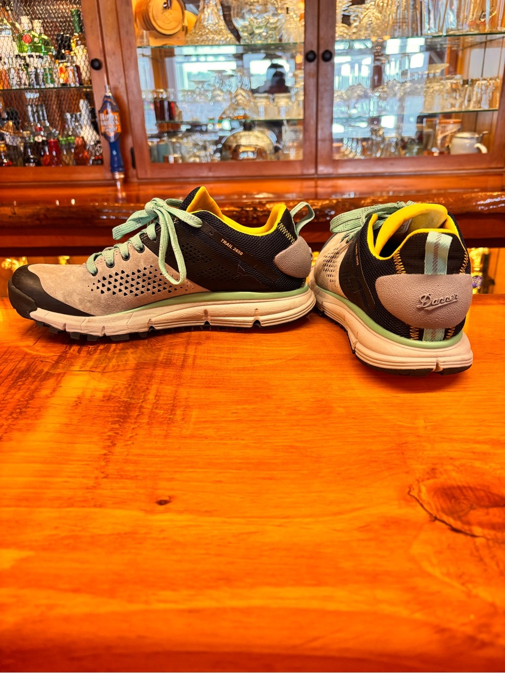Woman’s Danner Trail 2650 Suede Hiking Sneakers in Gray & Teal - Picture 3 of 13